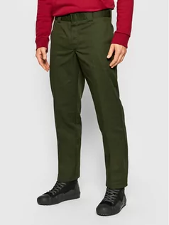 Spodnie męskie - Dickies Spodnie materiałowe Work DK0WP873 Zielony Slim Fit - grafika 1