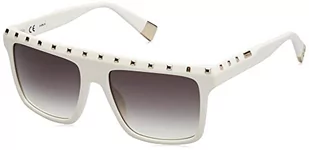 Furla Damskie okulary przeciwsłoneczne Sfu535, błyszczące Full Cream, 52 - Okulary przeciwsłoneczne - miniaturka - grafika 1