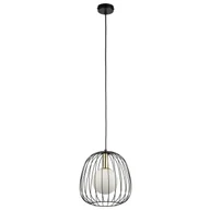 Lampy sufitowe - Lampa wisząca Bell 40726 Sigma druciana jadalniana czarna złota - miniaturka - grafika 1