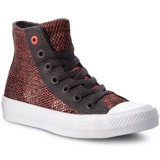 Trampki damskie - Converse Trampki Ctas II Hi 155729C Almost Black/Ultra Red/White - grafika 1