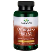 Suplementy diety - Swanson Omega-3 & Witamina D-3 60 sgels - miniaturka - grafika 1