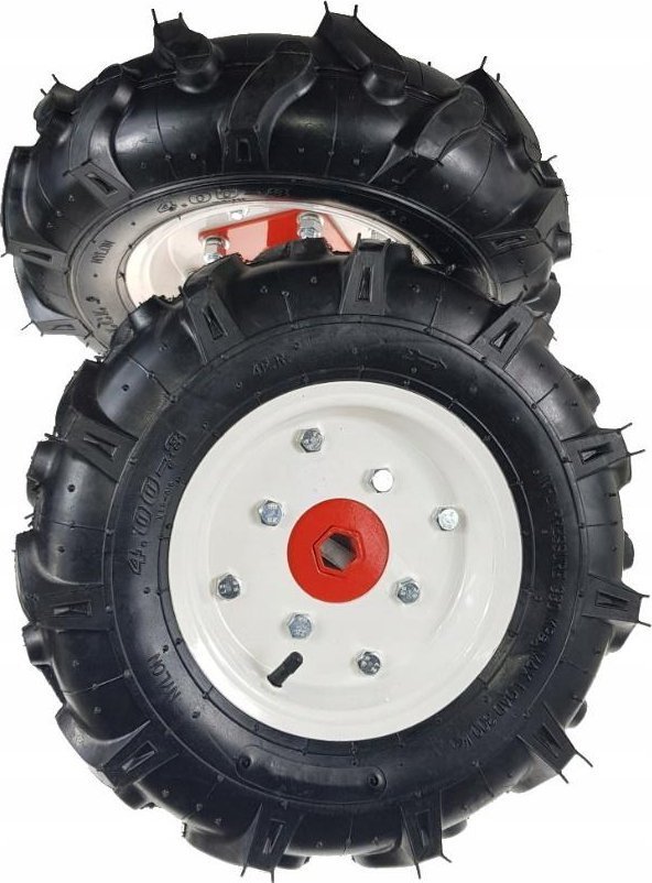 Glebogryzarka MasterCut KOŁA POMPOWANE GUMOWE POMOCNICZE 4.0-8 400mm 8'' ZESTAW PARA DO GLEBOGRYZARKI MASTERCUT HSDT