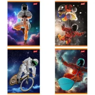 St. Majewski Paczka Zeszyt A5 32k. w linię dwukolorowa Spaceman mix pakiet 15 sztuk - Zeszyty szkolne - miniaturka - grafika 1