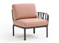 Fotele i krzesła ogrodowe - Fotel Komodo Elemento Terminale Dx/Sx Nardi Tortora Rosa Quarzo - miniaturka - grafika 1