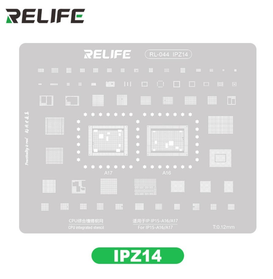 RELIFE RL-044 IPZ14 Szablon / sito / matryca do naprawy układów IC BGA w iPhone serii 15