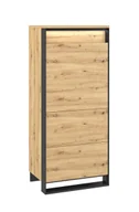 Komody - Wysoka komoda w stylu industrialnym dąb artisan - qa H3-G18 - miniaturka - grafika 1
