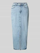 Spódnice - Spódnica jeansowa z rozcięciem model ‘JAF’ - miniaturka - grafika 1