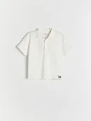 Bluzki dla niemowląt - Reserved - Bawełniane polo - złamana biel - miniaturka - grafika 1
