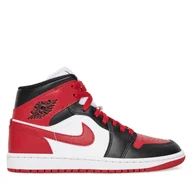 Sneakersy damskie - Sneakersy Nike Wmns Air Jordan 1 Mid BQ6472 079 Czerwony - miniaturka - grafika 1