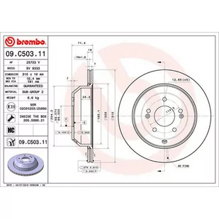 Tarcza hamulcowa BREMBO 09.C503.11 - Tarcze hamulcowe - miniaturka - grafika 1