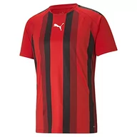 Koszulki męskie - PUMA PUMA Koszulka męska Teamliga Striped Jersey Puma Red-puma Black-puma White S 704920 - miniaturka - grafika 1