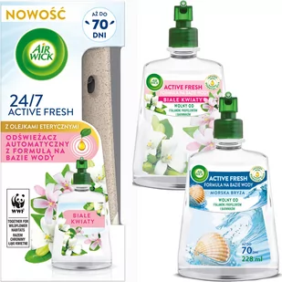 AIR WICK Automatyczny odświeżacz powietrza z wkładem Air Wick 24/7 ACTIVE FRESH o zapachu białych kwiatów 228 ml - Odświeżacze powietrza - miniaturka - grafika 1