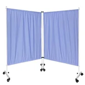 Meble i wyposażenie gabinetów medycznych - Parawan medyczny dwuskrzydłowy na kółkach PM-2 - miniaturka - grafika 1