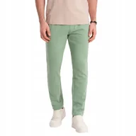 Dresy męskie - Spodnie męskie dresowe 100% bawełna zielone V3 OM-PABS-0206 XXL - miniaturka - grafika 1