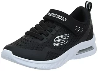 Buty dla chłopców - Skechers Chłopięce sneakersy Microspec Max Torvix, Black Textile Black White Trim, 32 EU - grafika 1