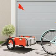 Przyczepki rowerowe - Przyczepka rowerowa, pomarańczowa, tkanina Oxford i żelazo Lumarko! - miniaturka - grafika 1