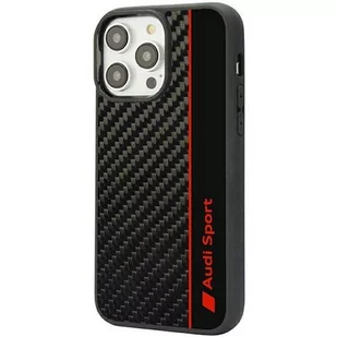 Etui AUDI Carbon Fiber Stripe do Apple iPhone 14 Pro Max Czarny - Etui i futerały do telefonów - miniaturka - grafika 1