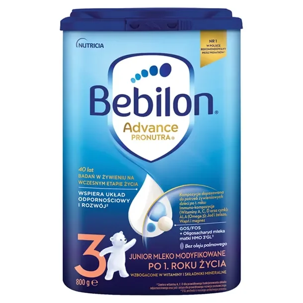 Bebilon Advance Pronutra 3 Junior Mleko modyfikowane po 1. roku życia 800g