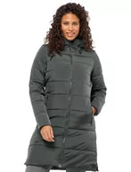 Płaszcze damskie - Jack Wolfskin EISBACH COAT W, Płaszcz outdoorowy Kobiety, slate green, S - miniaturka - grafika 1