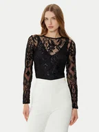 Bluzki damskie - Morgan Bluzka 242-TENDRE Czarny Slim Fit - miniaturka - grafika 1