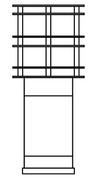 Lampy ogrodowe - Norlys Stockholm 1433BC lampa stojąca 1x9W/E27 IP65 1433BC - miniaturka - grafika 1