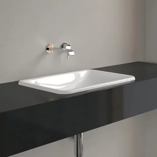 Villeroy & Boch Loop & Friends Umywalka wpuszczana w blat 60x40 cm z przelewem z powłoką CeramicPlus weiss alpin 4A6500R1 - Umywalki - miniaturka - grafika 1