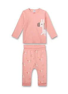 Śpiochy dla niemowląt - Sanetta Piżama dziewczęca długa różowa Donkey | Wygodna piżama dla dziewczynek długa Zestaw bielizny nocnej ze zrównoważonej bawełny ekologicznej | rozmiar zestawu piżamowego, Rosa, 98 cm - grafika 1