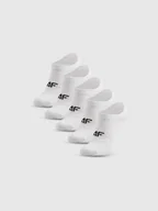 Skarpetki dla dzieci - 4F Skarpetki krótkie (5-pack) dziewczęce - białe 38-40 - miniaturka - grafika 1