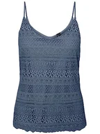 Koszulki i topy damskie - VERO MODA VMHONEY LACE Singlet WVN Top, China Blue, S, niebieski (China Blue), S - miniaturka - grafika 1