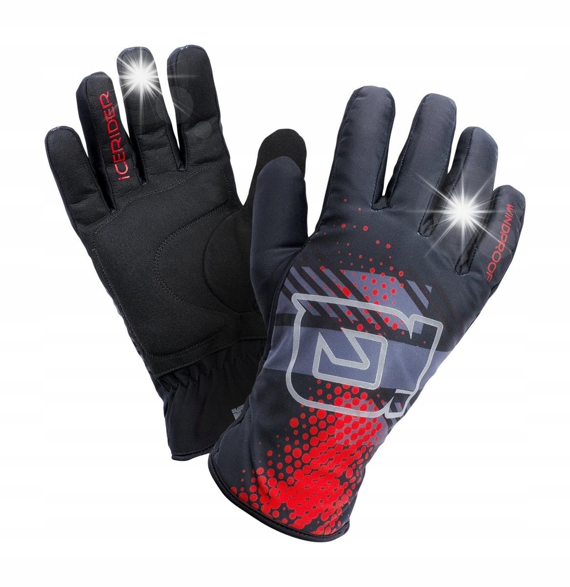 RĘKAWICZKI ROWEROWE IQ ICERIDER ZIMOWE DŁUGIE CIEPŁE CZARNE / M