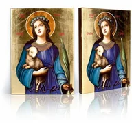 Ikony i obrazy sakralne - Ikona religijna Święta Agnieszka - miniaturka - grafika 1