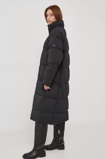 Kurtki damskie - Calvin Klein kurtka puchowa damska kolor czarny zimowa oversize - grafika 1