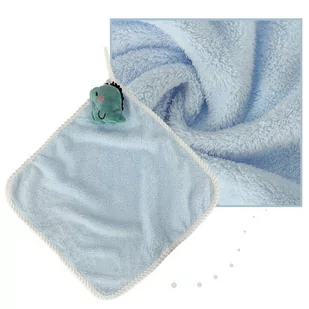 Ręcznik ręczniczek do rąk dla dzieci do przedszkola 30x30cm niebieski dinozaur - Okrycia kąpielowe dla dzieci - miniaturka - grafika 4
