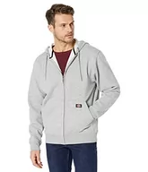 Bluzy męskie - VF Dickies UK Męska bluza z kapturem z zamkiem na całej długości, szara, XXL - miniaturka - grafika 1