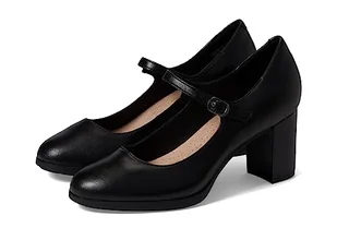 Clarks Damskie czółenka Bayla Nora, Czarna skóra, 9.5 - Czółenka - miniaturka - grafika 1