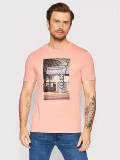 Koszulki męskie - Hugo Boss T-Shirt Thinking 4 50472655 Pomarańczowy Regular Fit - grafika 1