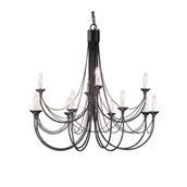 Lampy sufitowe - Elstead Lighting Carisbrooke 12Lt Chandelier Black CB12 BLACK Elstead lampa wisząca stylowa świecznikowa CB12 BLACK ) - miniaturka - grafika 1
