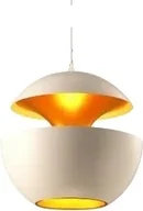 Lampy sufitowe - Nowoczesna lampa wisząca LED, średnica 25 cm, aluminiowa konstrukcja, mała biała, trójkolorowe ściemnianie - miniaturka - grafika 1