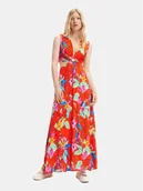 Sukienki - Desigual Sukienka letnia 23SWVW73 Czerwony Regular Fit - miniaturka - grafika 1