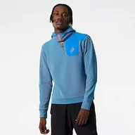 Bluzy sportowe damskie - New Balance Bluza Q SPEED SHIFT HOODIE MT21286SBU - miniaturka - grafika 1