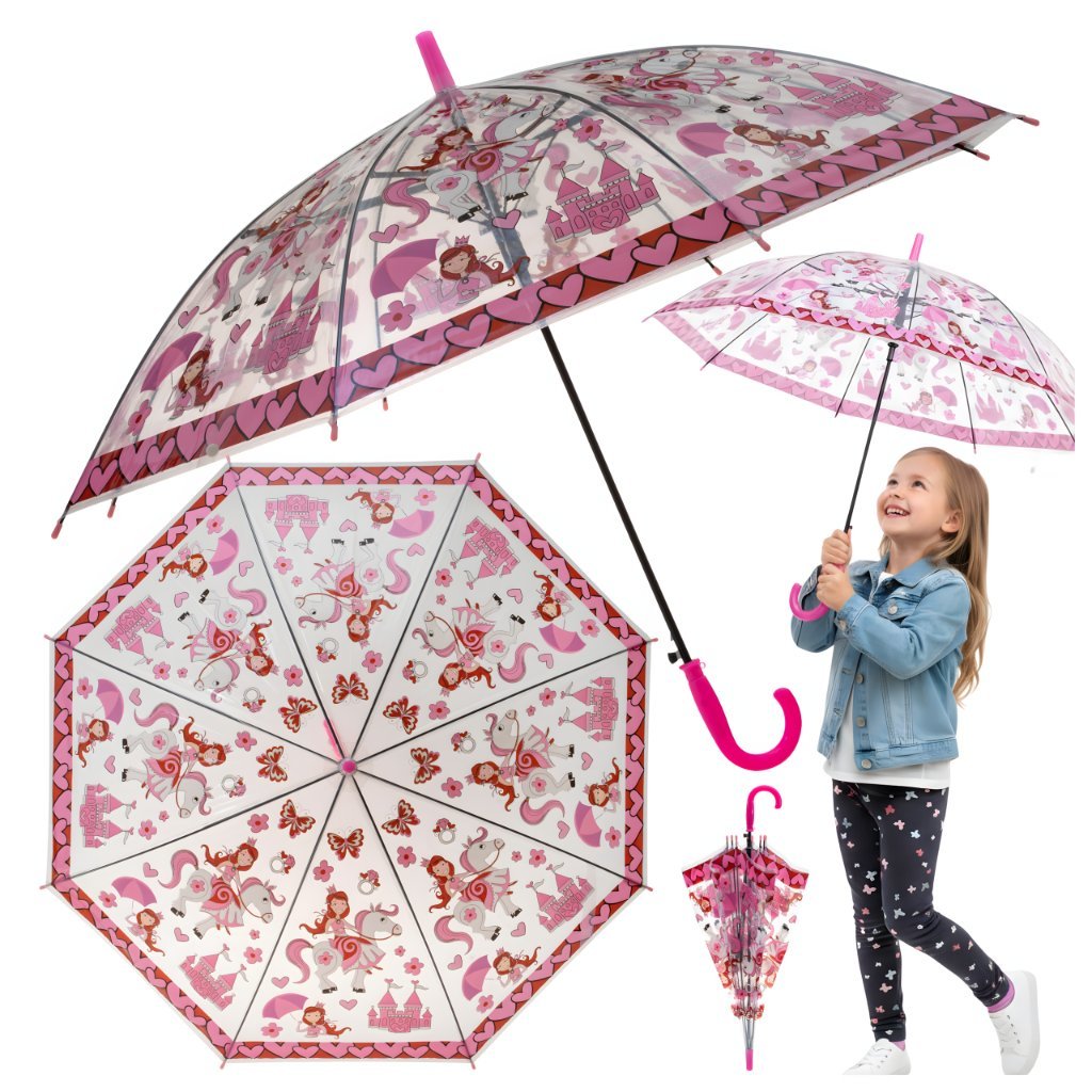 PARASOL DZIECIĘCY PARASOLKA DZIECIĘCA DLA DZIECI PRZEZROCZYSTA AUTOMATYCZNA