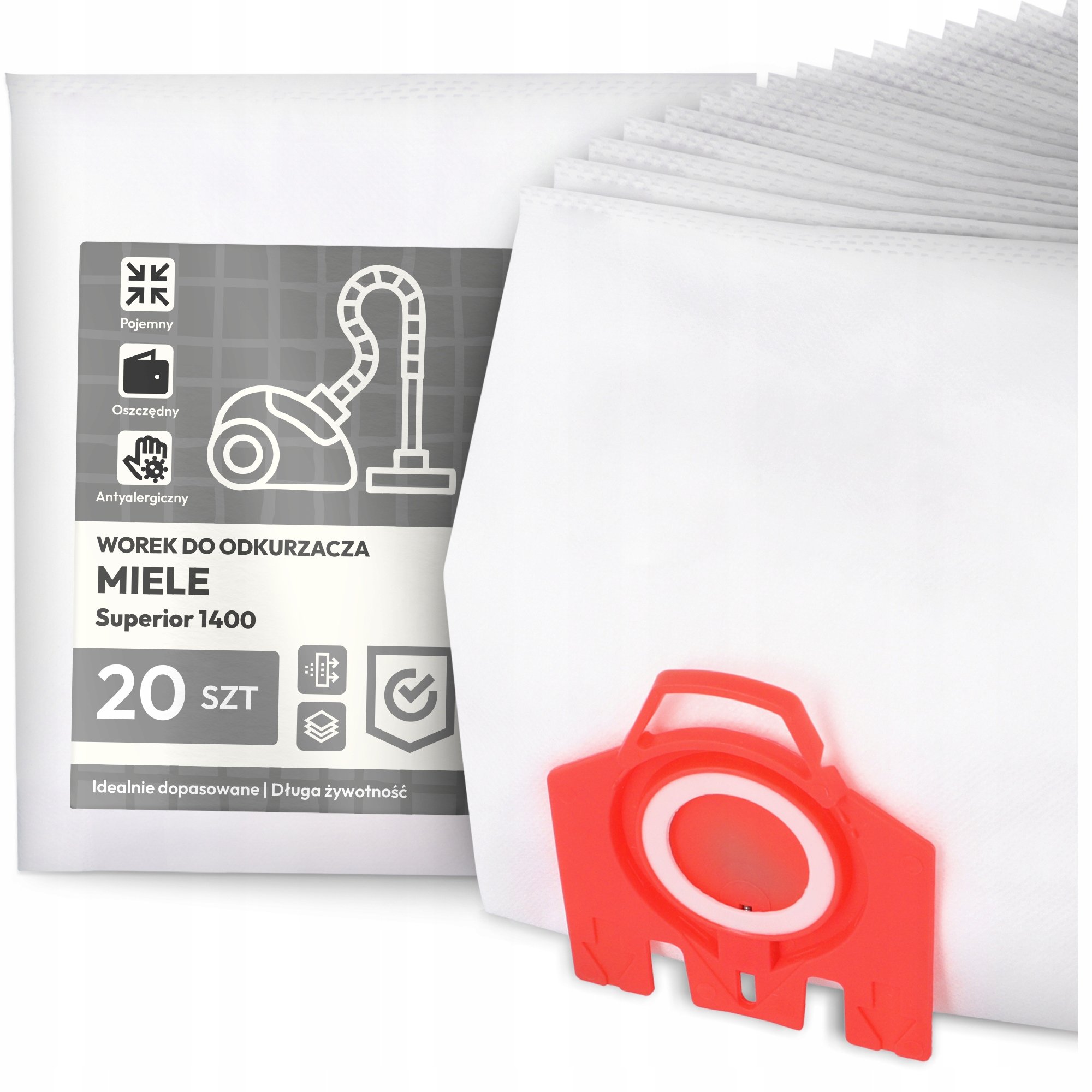 20x Worek do Odkurzacza Miele Superior 1400 Syntetyczny Duży Torba Worki G9