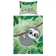 Pościel dla dzieci - Pościel niemowlęca, leniwiec, 90 x 120 cm, zielona - miniaturka - grafika 1