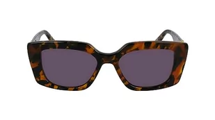 KARL LAGERFELD Damskie okulary przeciwsłoneczne KL6125S, tytoń w paski, jeden rozmiar, Tytoń w paski, Rozmiar uniwersalny - Okulary przeciwsłoneczne - miniaturka - grafika 1