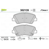 Klocki hamulcowe - Klocki hamulcowe - komplet VALEO 302139 - miniaturka - grafika 1