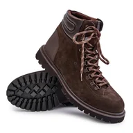 Buty trekkingowe męskie - Zamszowe Ocieplane Botki Trapery Męskie Big Star OO174644 Hi-Poly System Brązowe - miniaturka - grafika 1