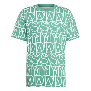 adidas Męski T-shirt (Short Sleeve) M Bl Tee Q2, Semi Court Green, HZ3091, M - Koszulki męskie - miniaturka - grafika 1