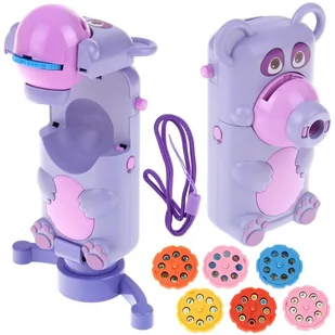 Urwiskowo, Projektor Miś Do Rysowania Rzutnik - Fioletowy - Kolorowanki, wyklejanki - miniaturka - grafika 1