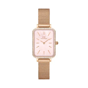 Zegarek Zegarek Daniel Wellington Quadro Mesh DW00100669 Różowe złoto - Zegarki damskie - miniaturka - grafika 1