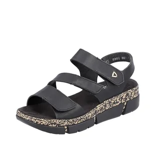 Rieker V2301 sandały damskie, czarny, 43 EU - Sandały damskie - miniaturka - grafika 1